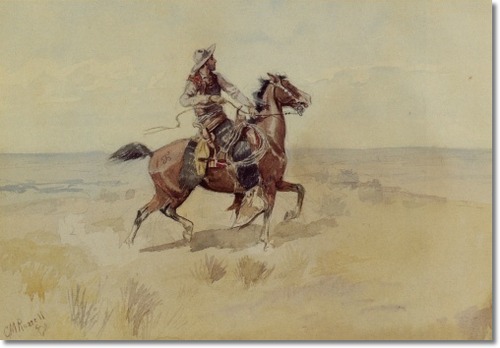 Cowboy On The Range - Charles Marion Russell Paintings